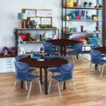 Regency Tables > Height Adjustable > Round Mobile Table & Chair Sets, 42 X 42 X 23-34, Mahogany TB42RNDMHAPCBK45NV